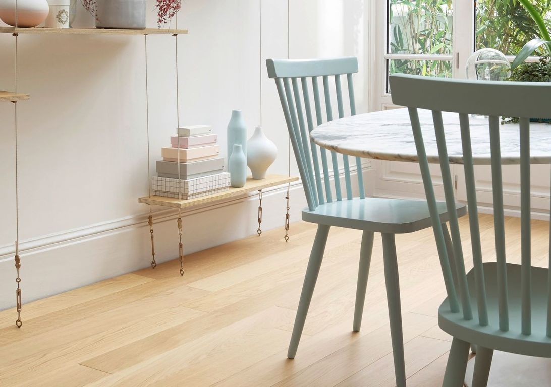 Parquet contrecollé MAJESTE 139 CHENE EXCLUSIF, chêne naturel, verni, larg. 13.90 cm