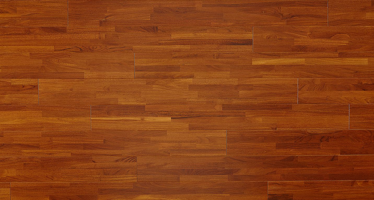 Parquet massif TECKTONA 120, teck rouge, verni, larg. 12.00 cm