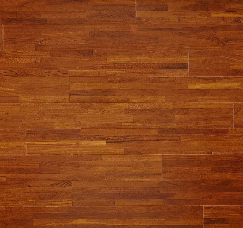 Parquet massif TECKTONA 120, teck rouge, verni, larg. 12.00 cm