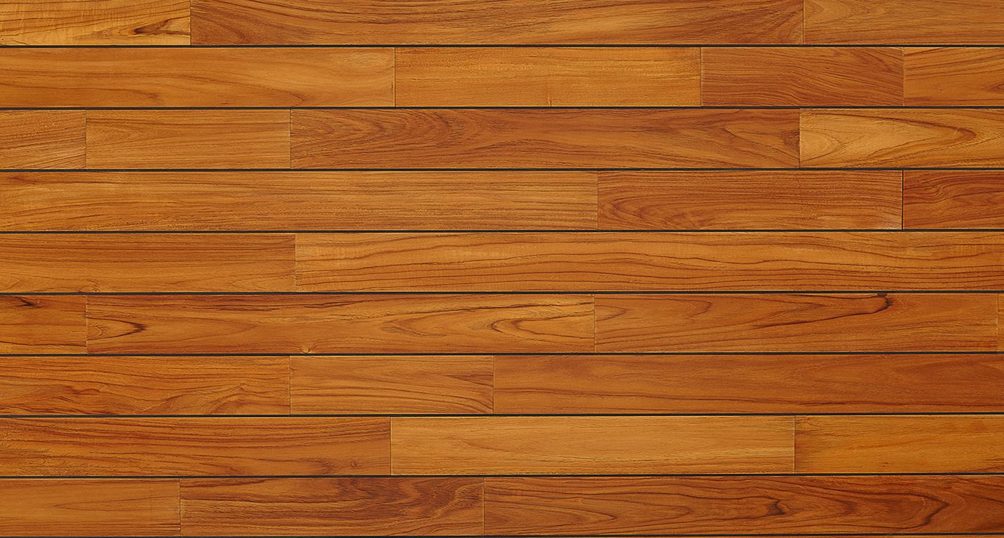 Parquet contrecollé TECK 2 COUCHES PONT BATEAU HUILE 100, teck naturel, huilé, larg. 10.00 cm