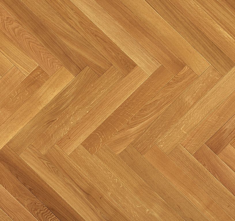 Parquet contrecollé CASTELLA 90 CHENE AUTHENTIQUE, chêne naturel, verni, larg. 9.00 cm