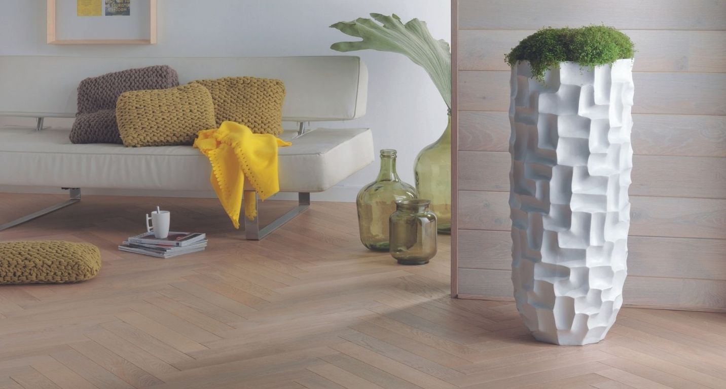 Parquet contrecollé CASTELLA 90 CHENE AUTHENTIQUE, chêne blanc, verni, larg. 9.00 cm