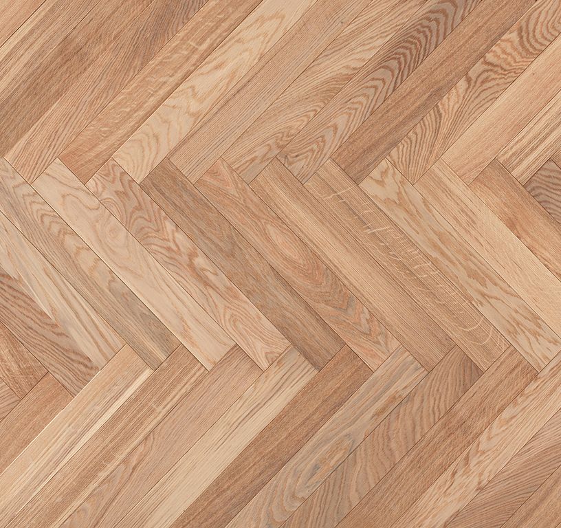 Parquet contrecollé CASTELLA 90 CHENE AUTHENTIQUE, chêne blanc, verni, larg. 9.00 cm