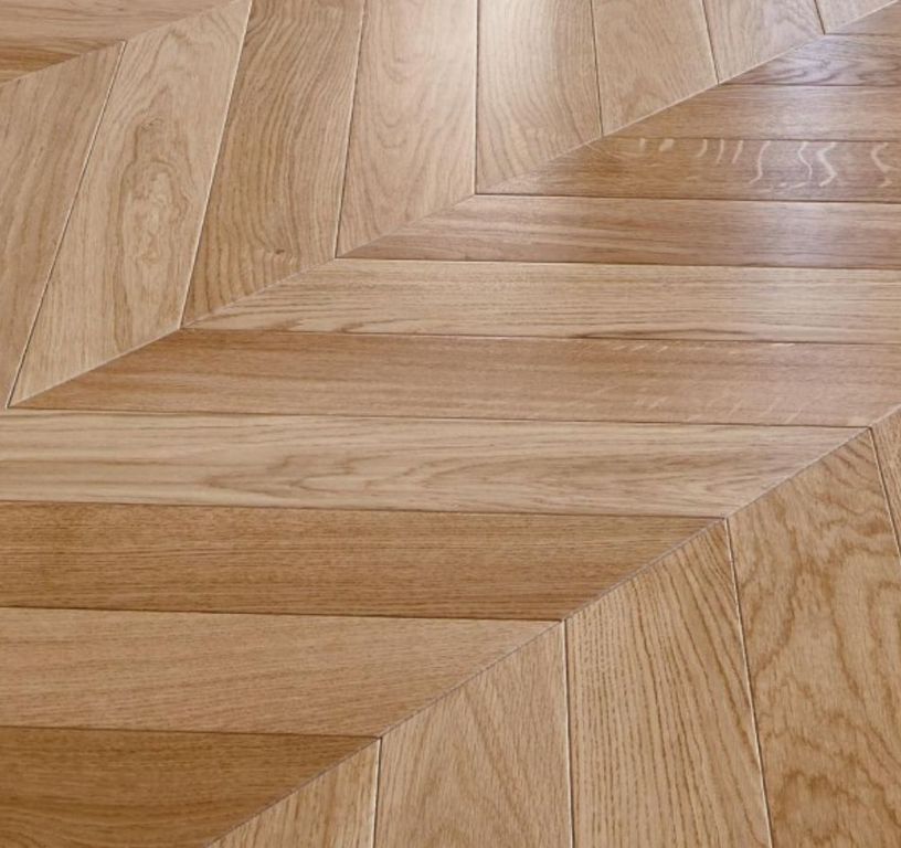 Parquet contrecollé ELEGANCE 90 CHENE COURANT, chêne miel, verni, larg. 9.00 cm