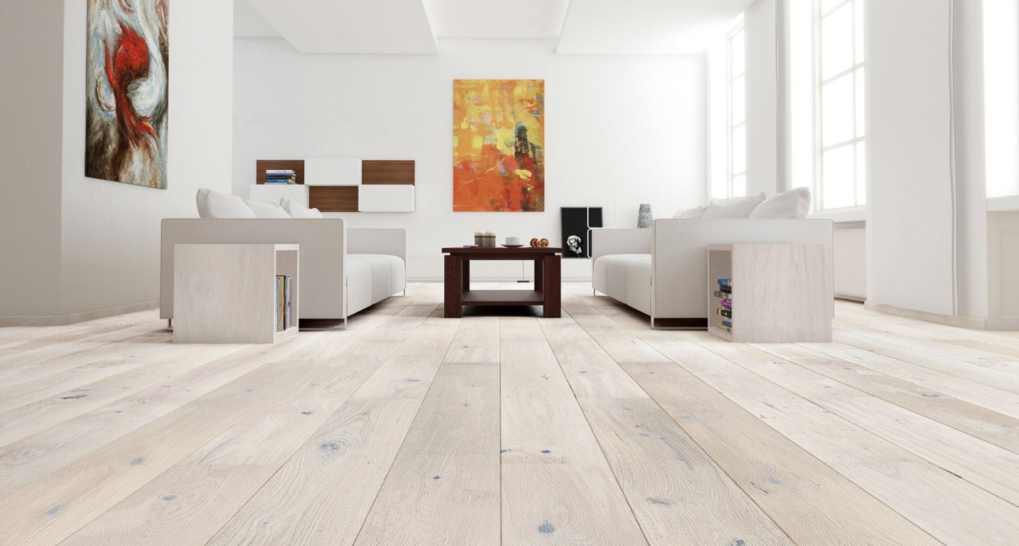 Parquet contrecollé BELOVIA 207 CHENE AUTHENTIQUE, chêne blanc, verni, larg. 20.70 cm