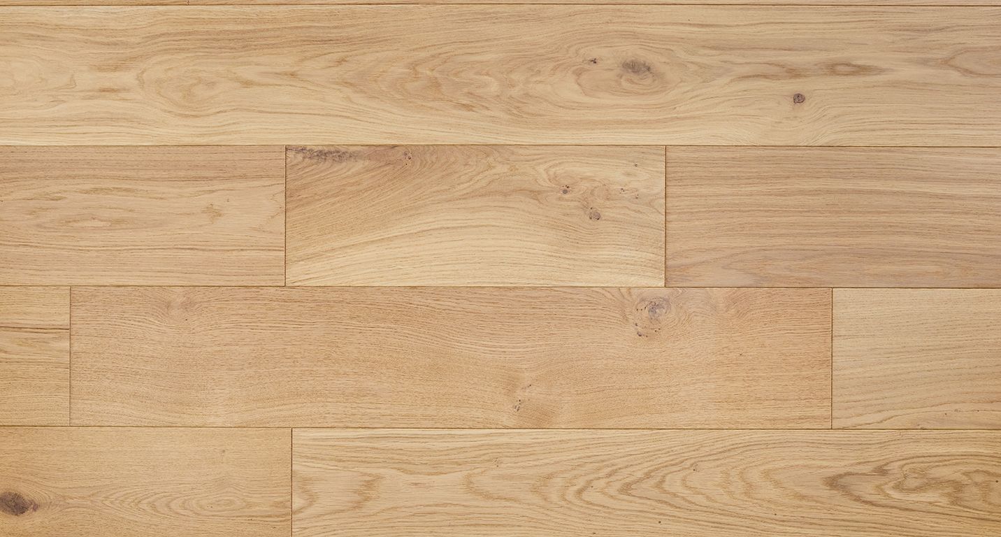 Parquet contrecollé MAJESTE 184 CHENE AUTHENTIQUE, chêne naturel, verni, larg. 18.40 cm