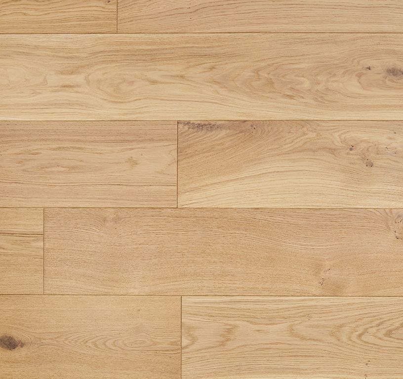 Parquet contrecollé MAJESTE 184 CHENE AUTHENTIQUE, chêne naturel, verni, larg. 18.40 cm