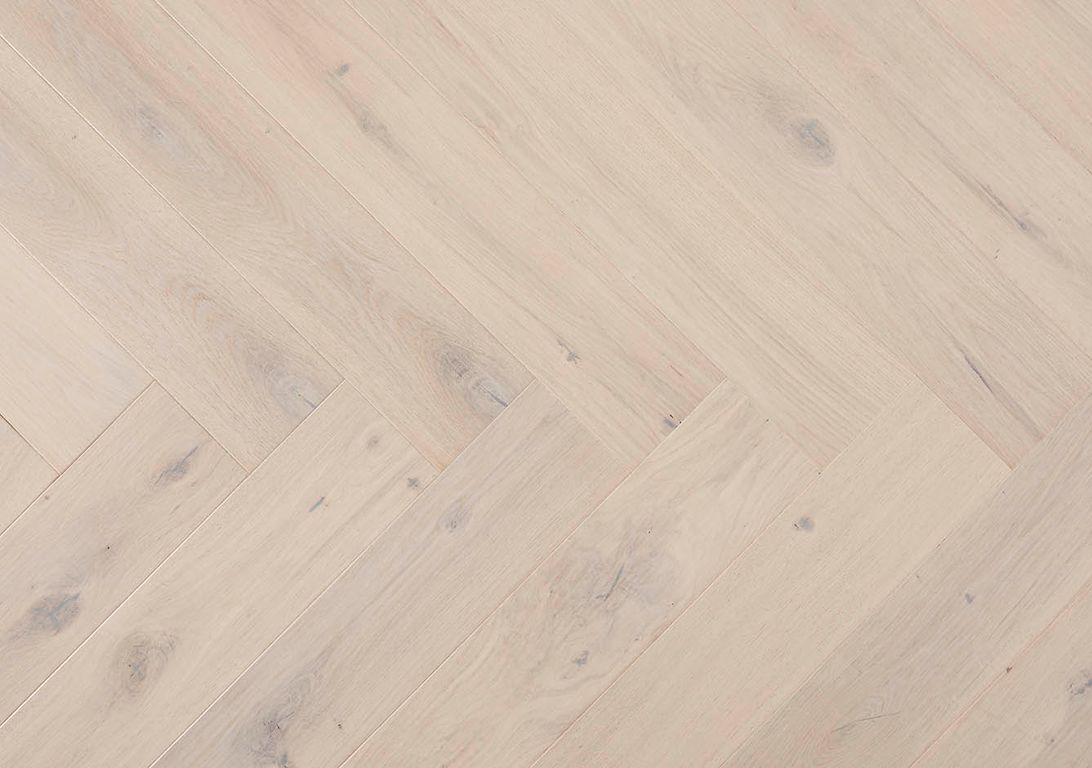 Parquet contrecollé CHAMBORD 130 CHENE AUTHENTIQUE new clic, chêne blanc, verni, larg. 13.00 cm