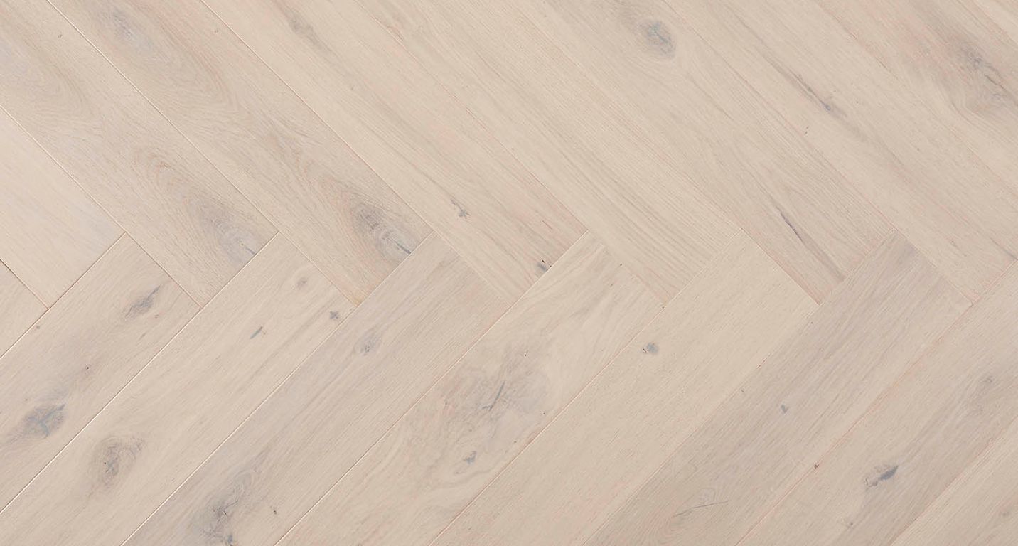 Parquet contrecollé CHAMBORD 130 CHENE AUTHENTIQUE new clic, chêne blanc, verni, larg. 13.00 cm