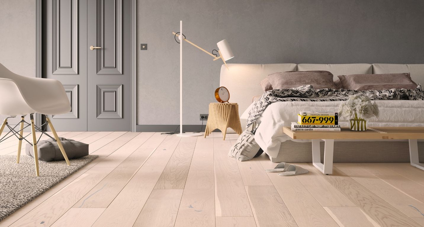 Parquet contrecollé DOMAINE 180 CHENE VINTAGE, chêne blanc, verni, larg. 18.00 cm