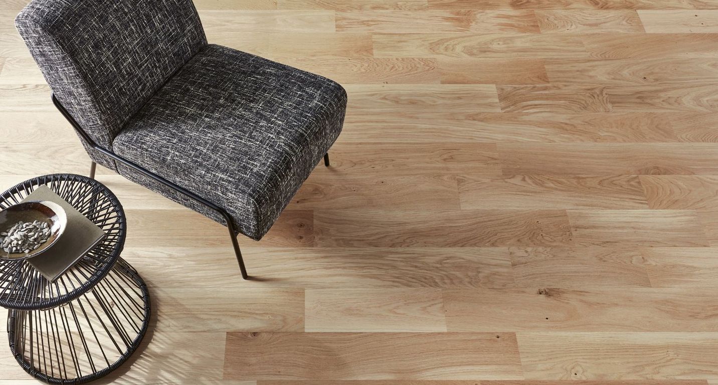 Parquet contrecollé MAESTRO 139 CHENE AUTHENTIQUE, chêne miel, verni, larg. 13.90 cm