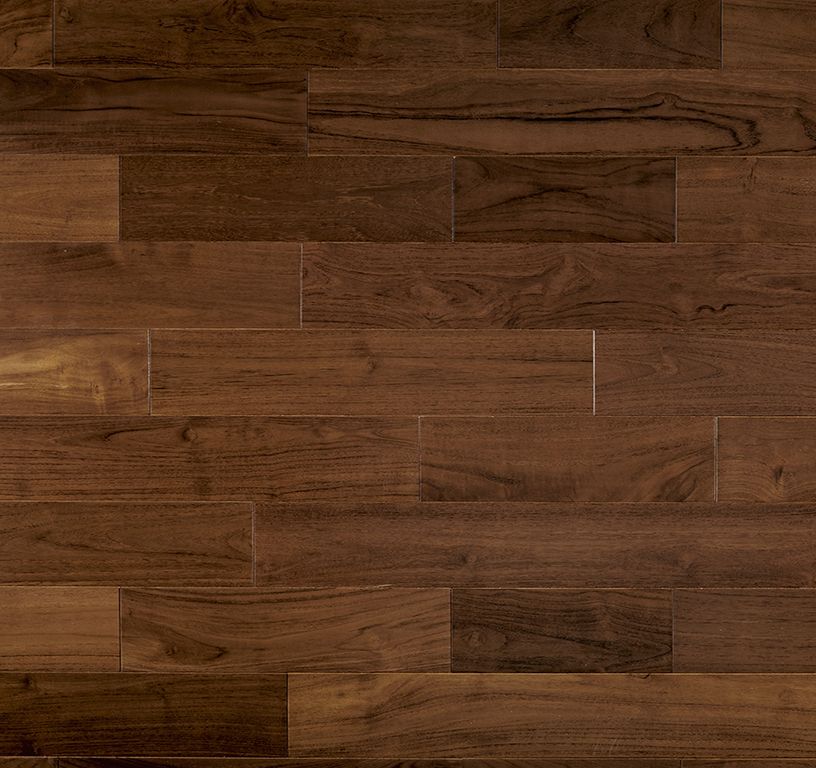 Parquet contrecollé TECK 2 COUCHES 120 VERNI, teck naturel, verni, larg. 12.00 cm