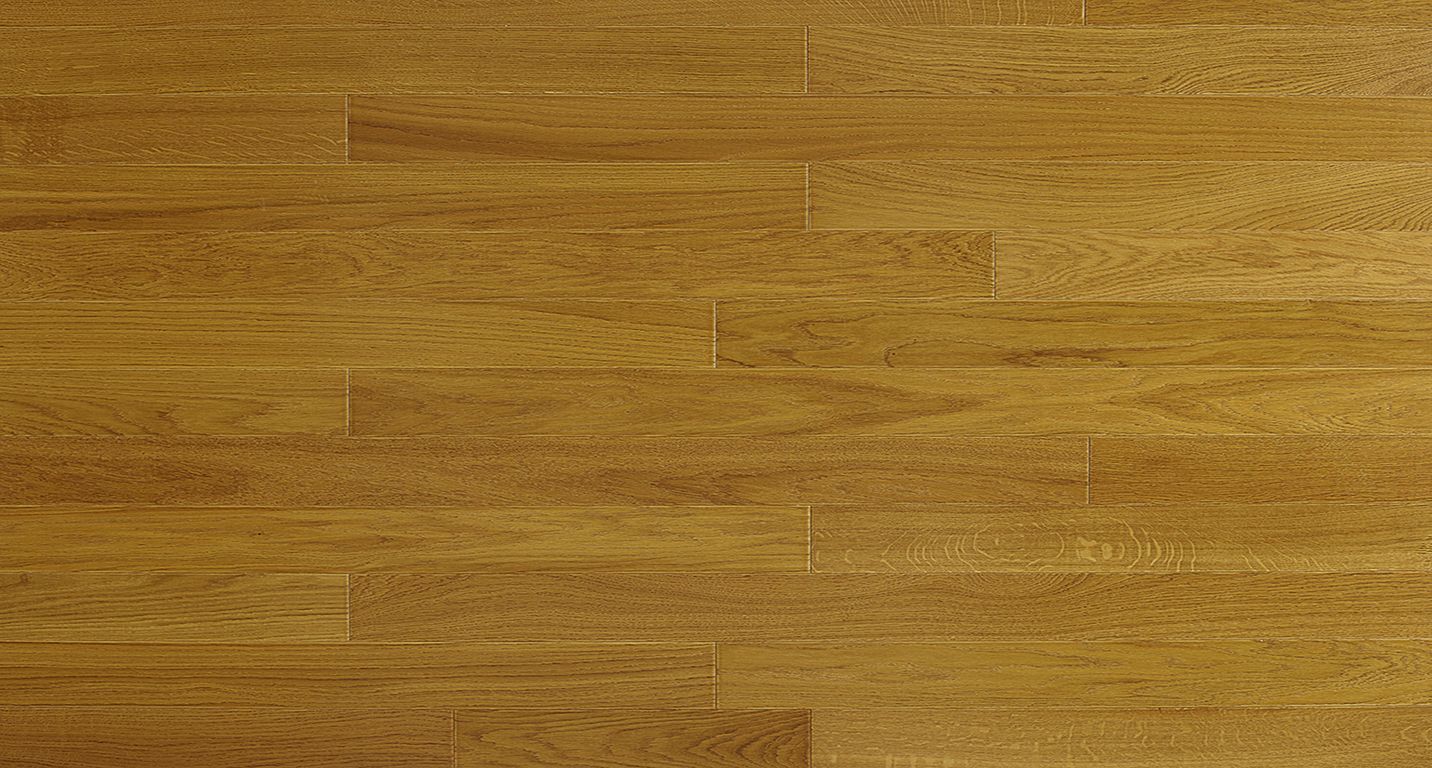 Parquet contrecollé MAJESTE 90 CHENE COURANT, chêne miel, verni, larg. 9.00 cm