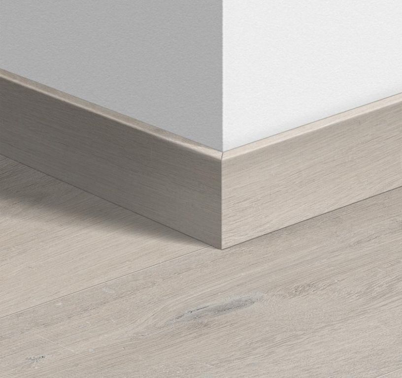 Plinthe  Quick Step, Mdf, décor Bois coton blanc, h.5.80 x L. 240.00 cm