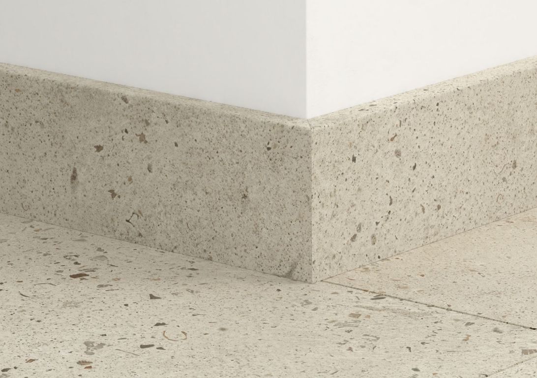 Plinthe  Quick Step, Mdf, décor Carrelage terrazzo beige, h.5.80 x L. 240.00 cm