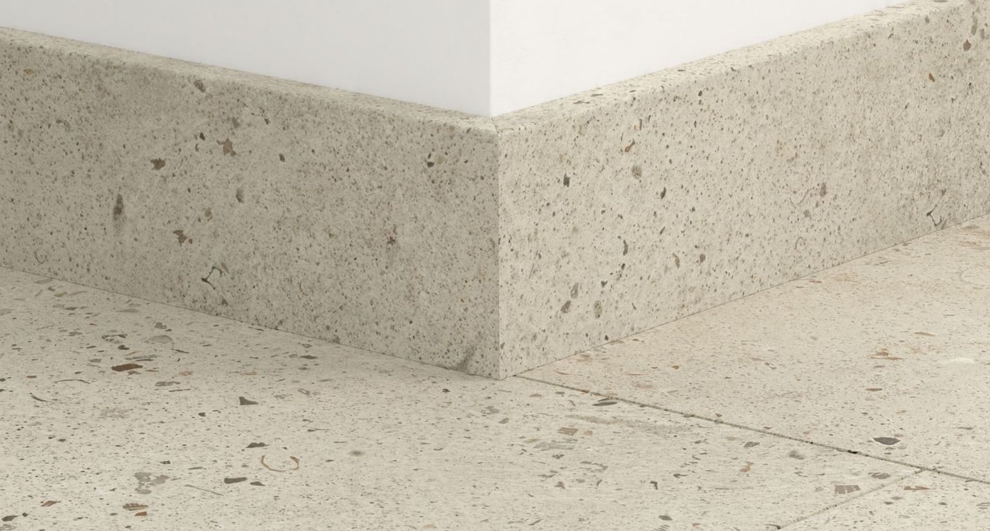 Plinthe  Quick Step, Mdf, décor Carrelage terrazzo beige, h.5.80 x L. 240.00 cm