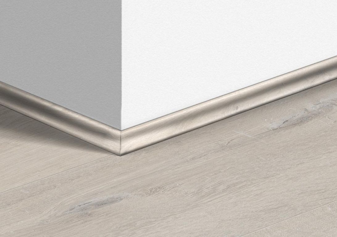 Moulure  Quick Step, PVC, décor Bois coton blanc, h.1.70 x L. 240.00 cm