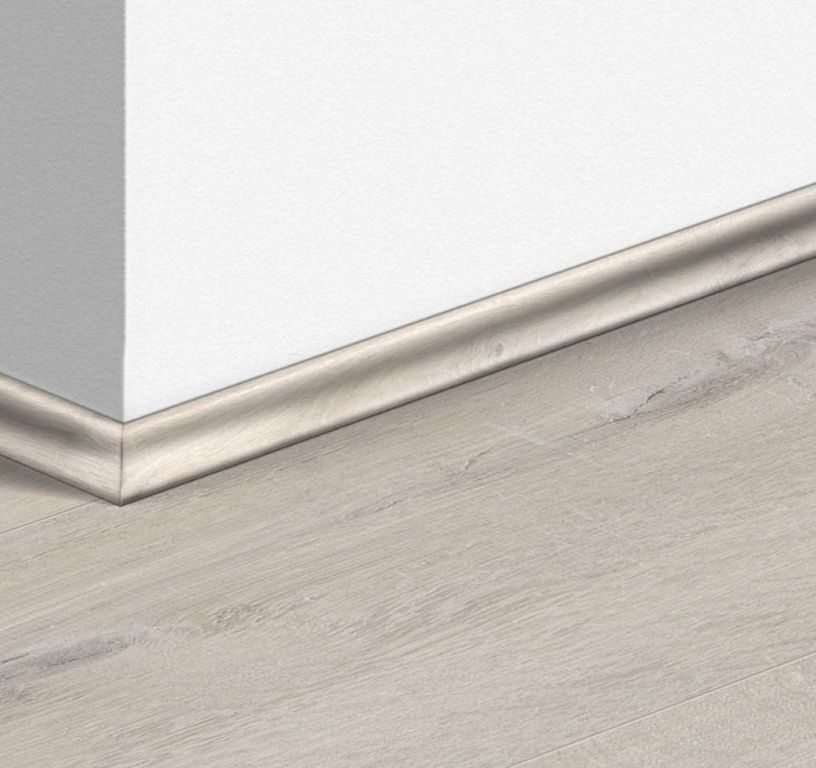 Moulure  Quick Step, PVC, décor Bois coton blanc, h.1.70 x L. 240.00 cm