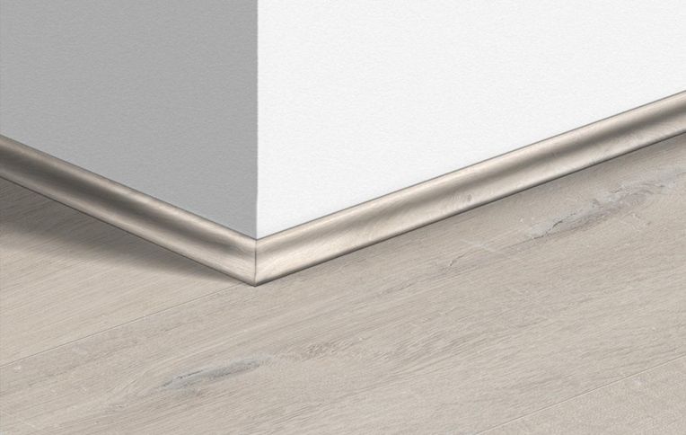 Moulure Quick Step, PVC, décor Bois coton blanc, h.1.70 x L. 240.00 cm