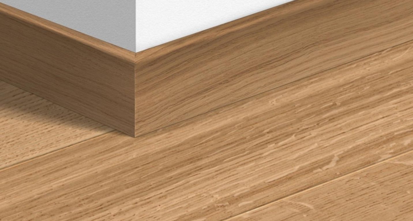 Plinthe  Quick Step, Mdf placage bois, décor Bois naturel extra mat, h.8.00 x L. 240.00 cm