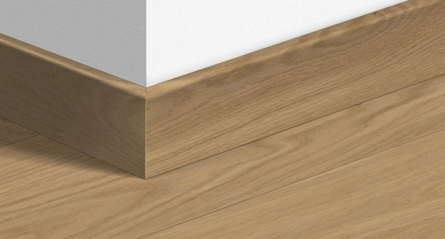 Plinthe  Quick Step, Mdf placage bois, décor Bois pur extra mat, h.8.00 x L. 240.00 cm