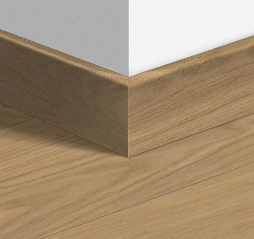 Plinthe  Quick Step, Mdf placage bois, décor Bois pur extra mat, h.8.00 x L. 240.00 cm