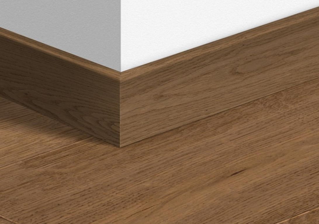 Plinthe  Quick Step, Mdf placage bois, décor Bois brut cannelle extra mat, h.8.00 x L. 240.00 cm