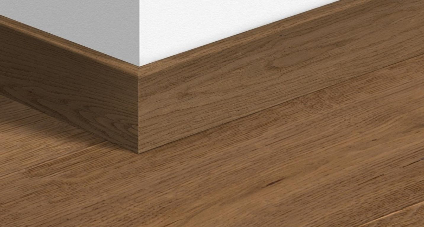 Plinthe  Quick Step, Mdf placage bois, décor Bois brut cannelle extra mat, h.8.00 x L. 240.00 cm