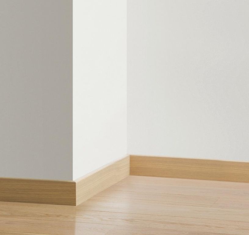 Plinthe  Quick Step, Mdf placage bois, décor Bois gris extra mat, h.8.00 x L. 240.00 cm