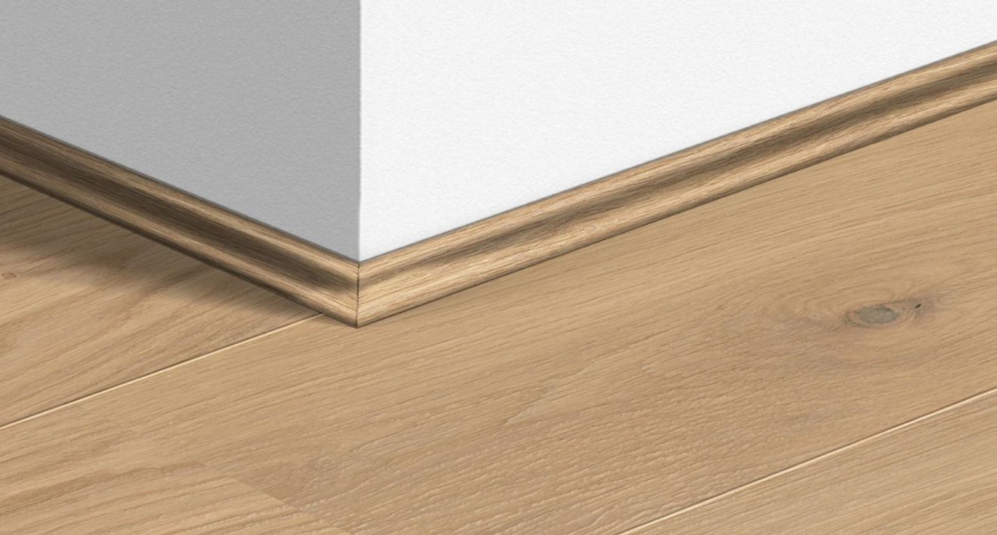 Contre-plinthe  Quick Step, Mdf placage bois, décor Bois pur extra mat, h.1.70 x L. 240.00 cm