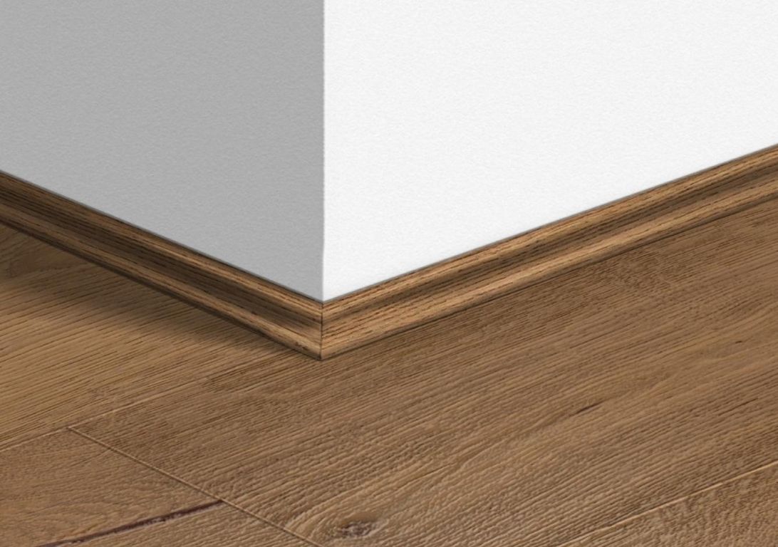 Contre-plinthe  Quick Step, Mdf placage bois, décor Bois brut cannelle extra mat, h.1.70 x L. 240.00 cm