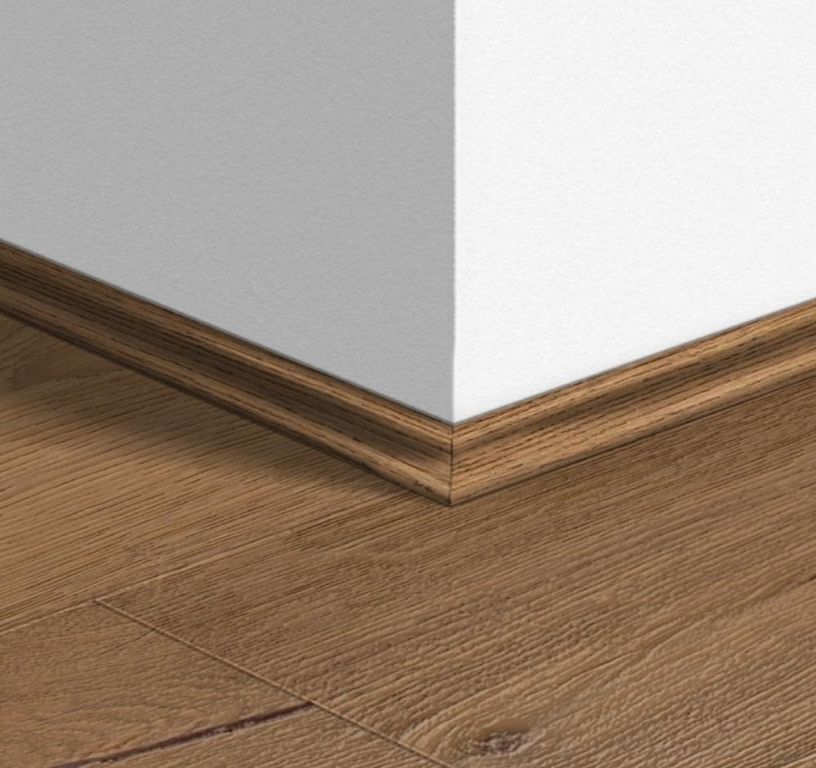Contre-plinthe  Quick Step, Mdf placage bois, décor Bois brut cannelle extra mat, h.1.70 x L. 240.00 cm