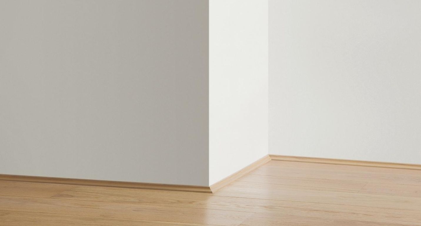 Contre-plinthe  Quick Step, Mdf placage bois, décor Bois gris extra mat, h.1.70 x L. 240.00 cm