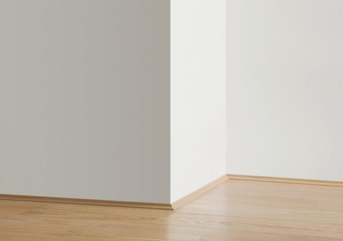 Contre-plinthe  Quick Step, Mdf placage bois, décor Bois pur clair extra mat, h.1.70 x L. 240.00 cm