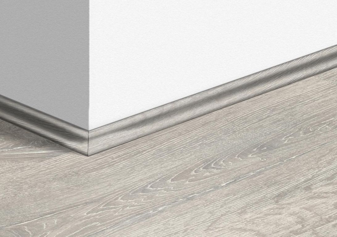 Quart de rond  Quick Step, Mdf, décor Bois chêne patiné blanc, h.1.70 x L. 240.00 cm