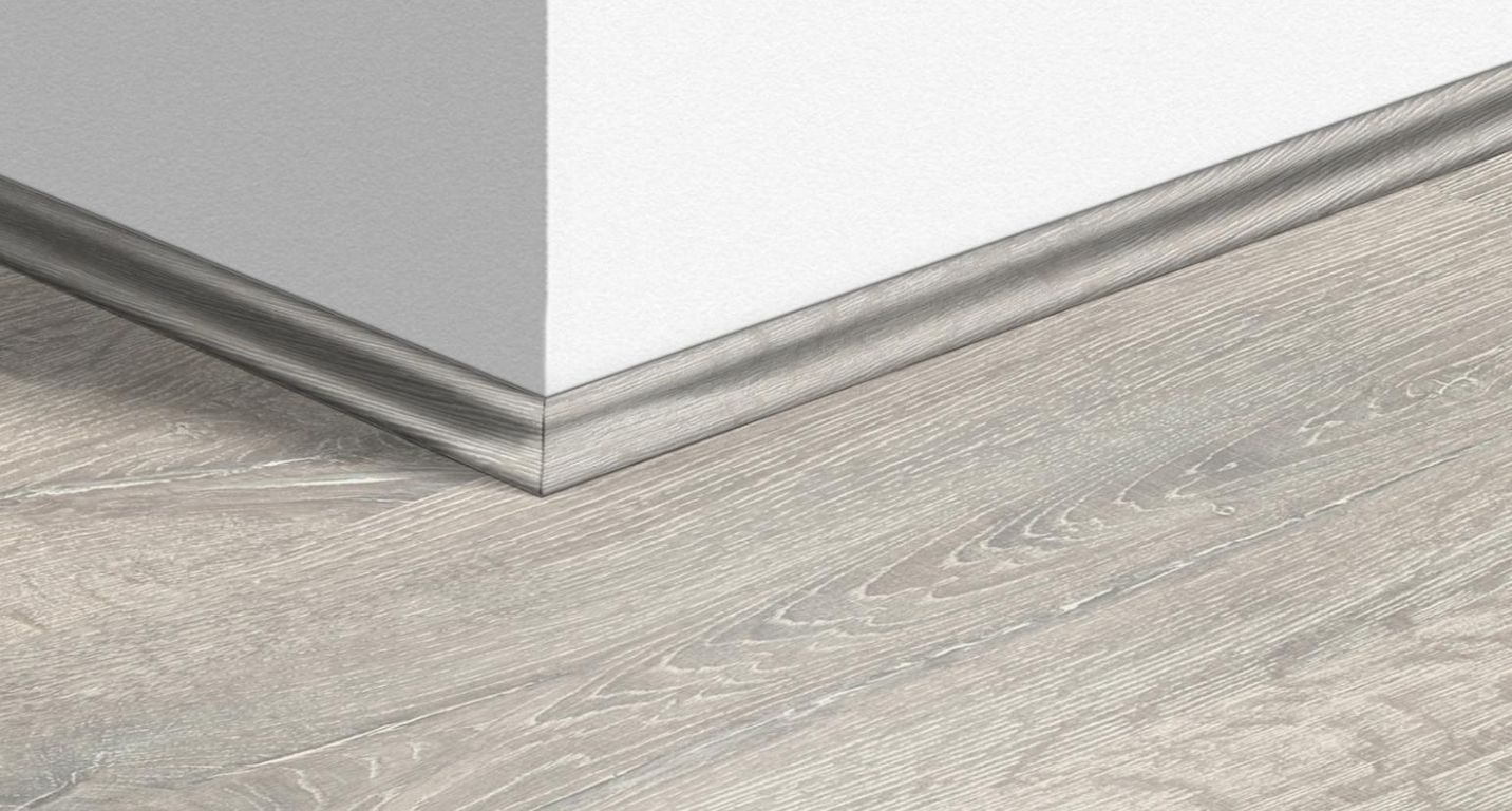 Quart de rond  Quick Step, Mdf, décor Bois chêne patiné blanc, h.1.70 x L. 240.00 cm