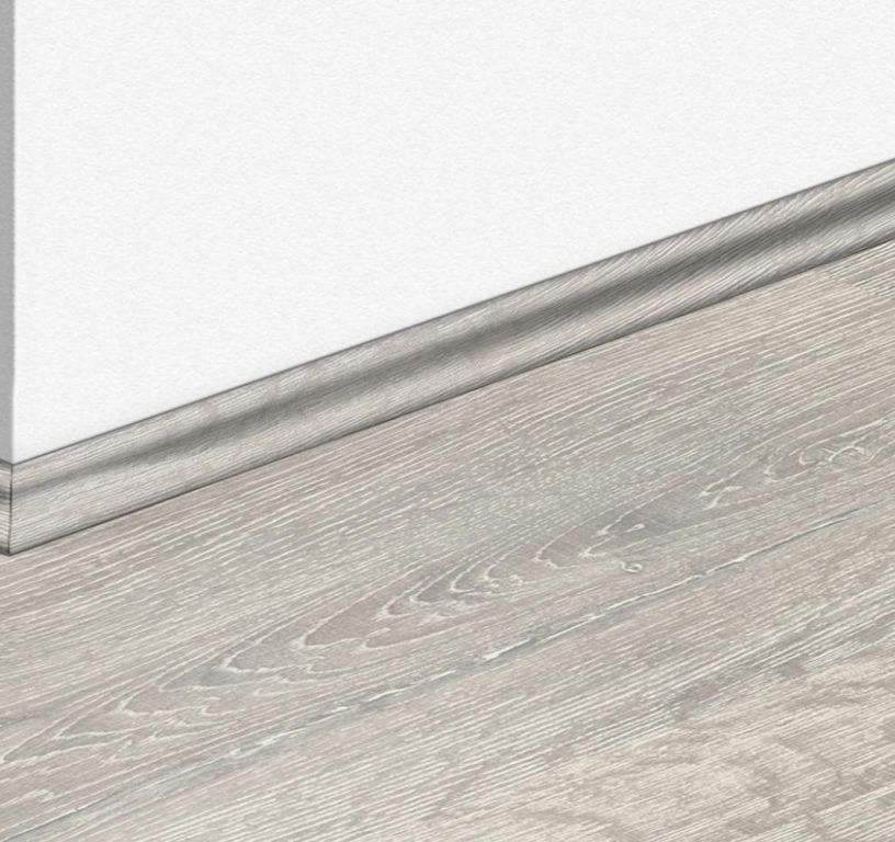 Quart de rond  Quick Step, Mdf, décor Bois chêne patiné blanc, h.1.70 x L. 240.00 cm