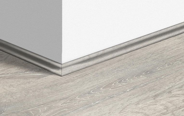 Quart de rond Quick Step, Mdf, décor Bois chêne patiné blanc, h.1.70 x L. 240.00 cm