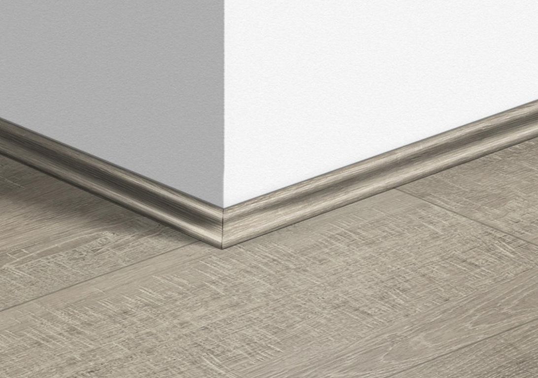 Quart de rond  Quick Step, Mdf, décor Bois chêne raboté gris, h.1.70 x L. 240.00 cm