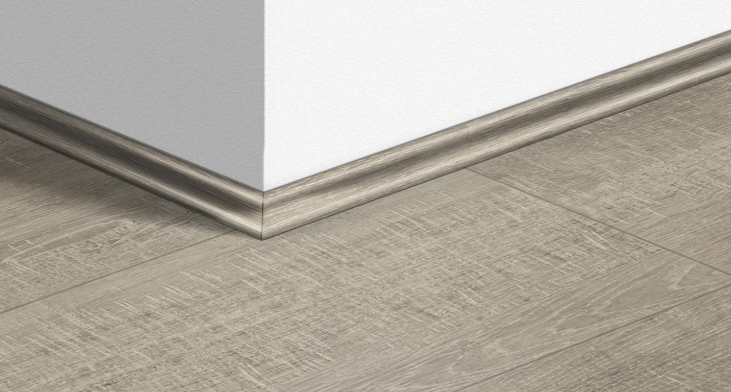 Quart de rond  Quick Step, Mdf, décor Bois chêne raboté gris, h.1.70 x L. 240.00 cm