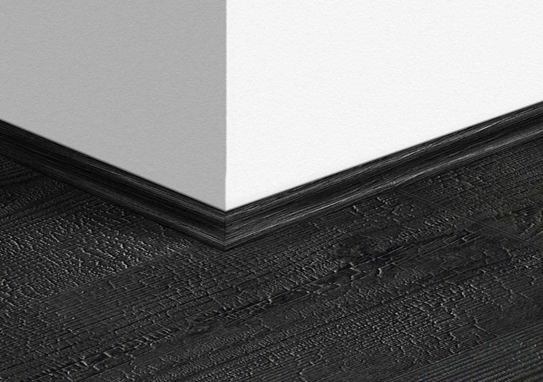 Quart de rond  Quick Step, Mdf, décor Bois noir brûlé , h.1.70 x L. 240.00 cm
