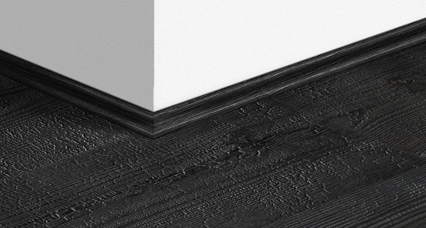 Quart de rond  Quick Step, Mdf, décor Bois noir brûlé , h.1.70 x L. 240.00 cm