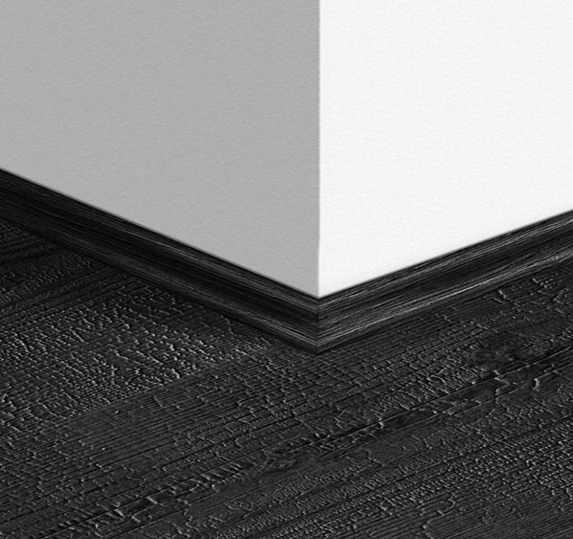 Quart de rond  Quick Step, Mdf, décor Bois noir brûlé , h.1.70 x L. 240.00 cm