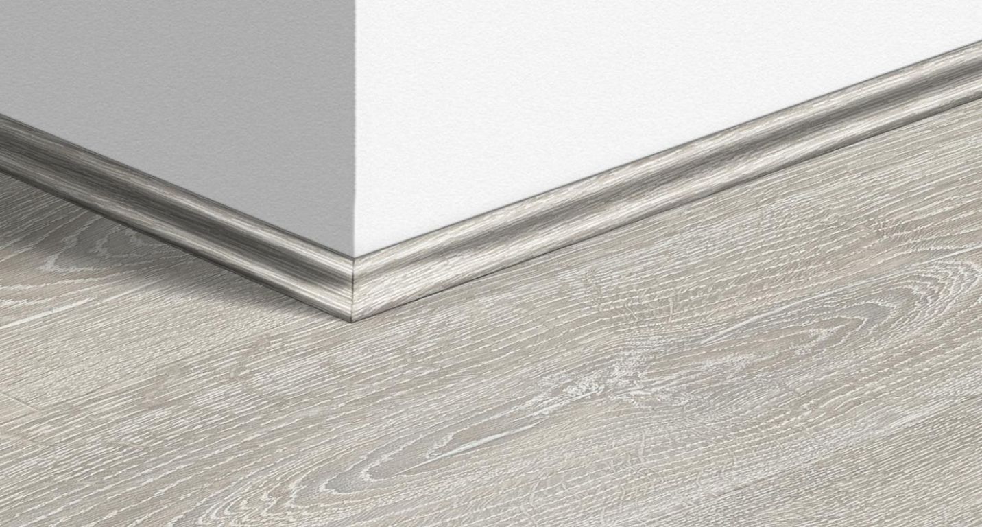 Quart de rond  Quick Step, Mdf, décor Bois chpene patiné gris, h.1.70 x L. 240.00 cm