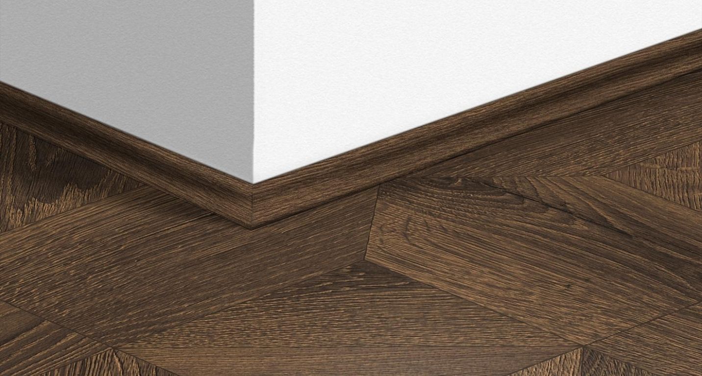 Quart de rond  Quick Step, Mdf, décor Bois chêne marron foncé, h.1.70 x L. 240.00 cm