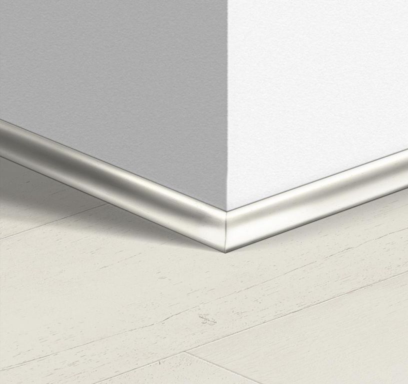 Quart de rond  Quick Step, Mdf, décor Bois peint blanc, h.1.70 x L. 240.00 cm