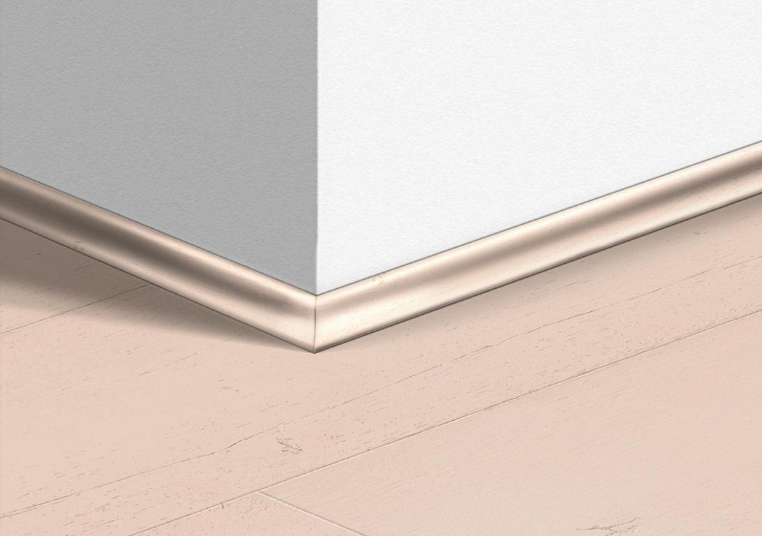 Quart de rond  Quick Step, Mdf, décor Bois peint rose, h.1.70 x L. 240.00 cm