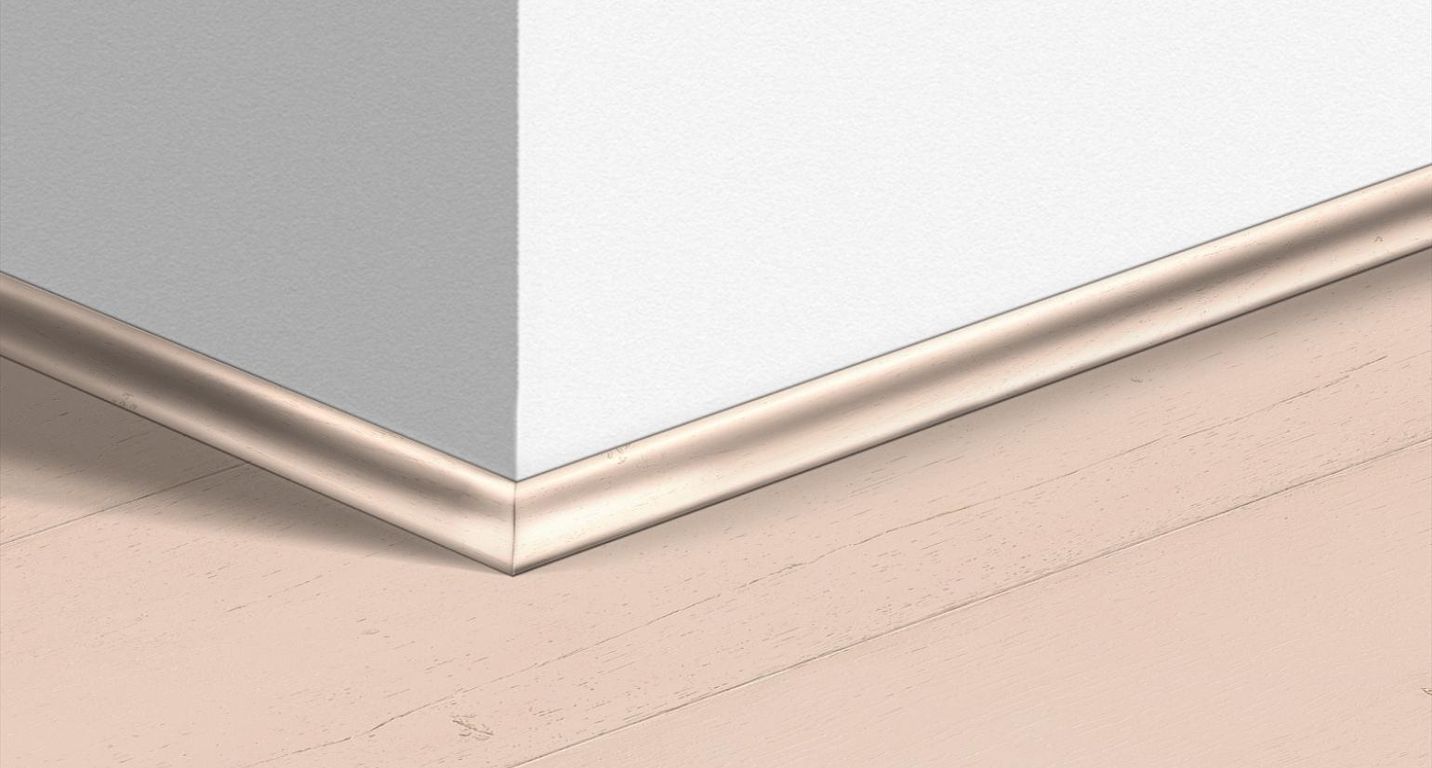 Quart de rond  Quick Step, Mdf, décor Bois peint rose, h.1.70 x L. 240.00 cm