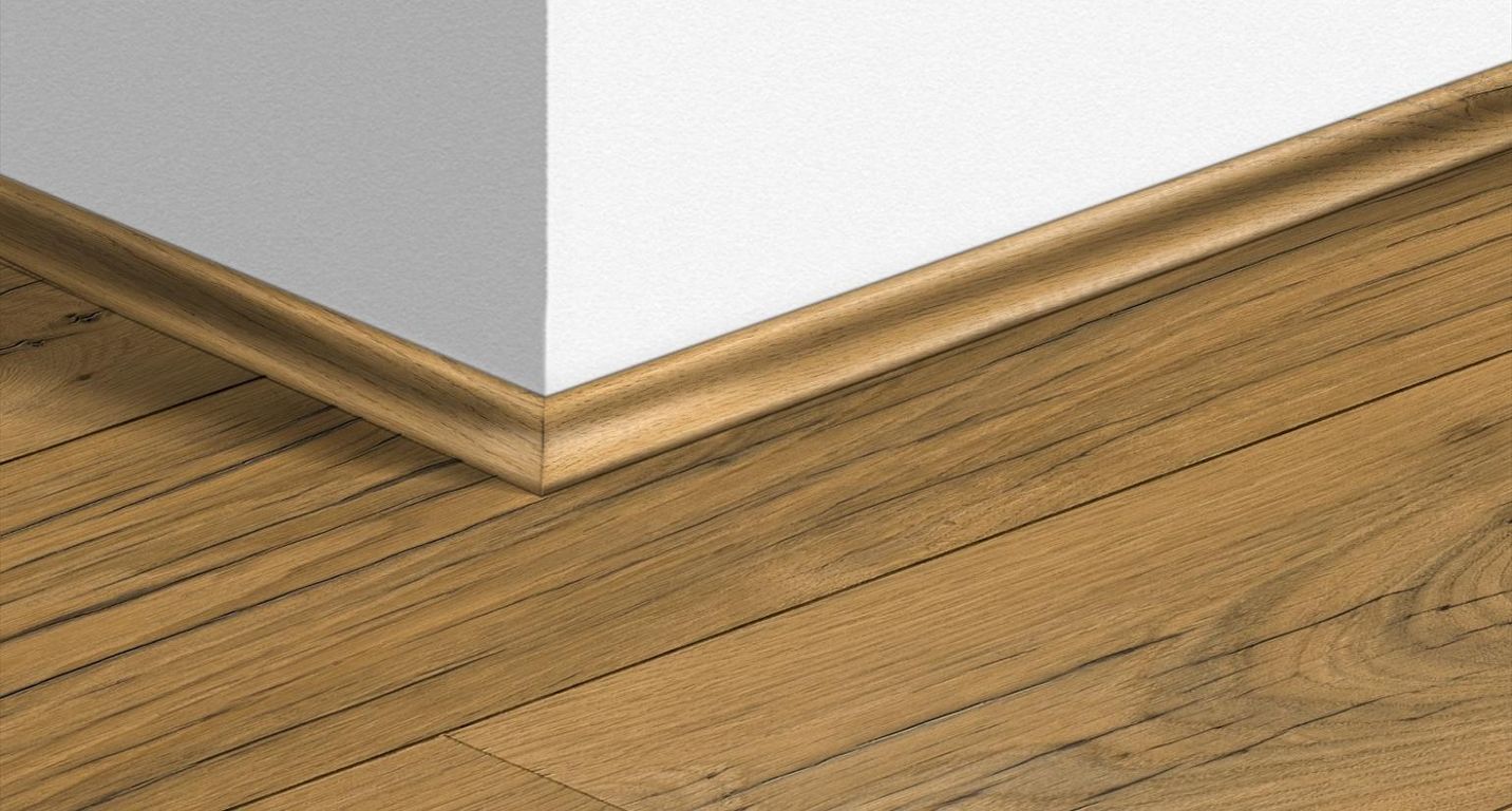 Quart de rond  Quick Step, Mdf, décor Bois nature gercé, h.1.70 x L. 240.00 cm