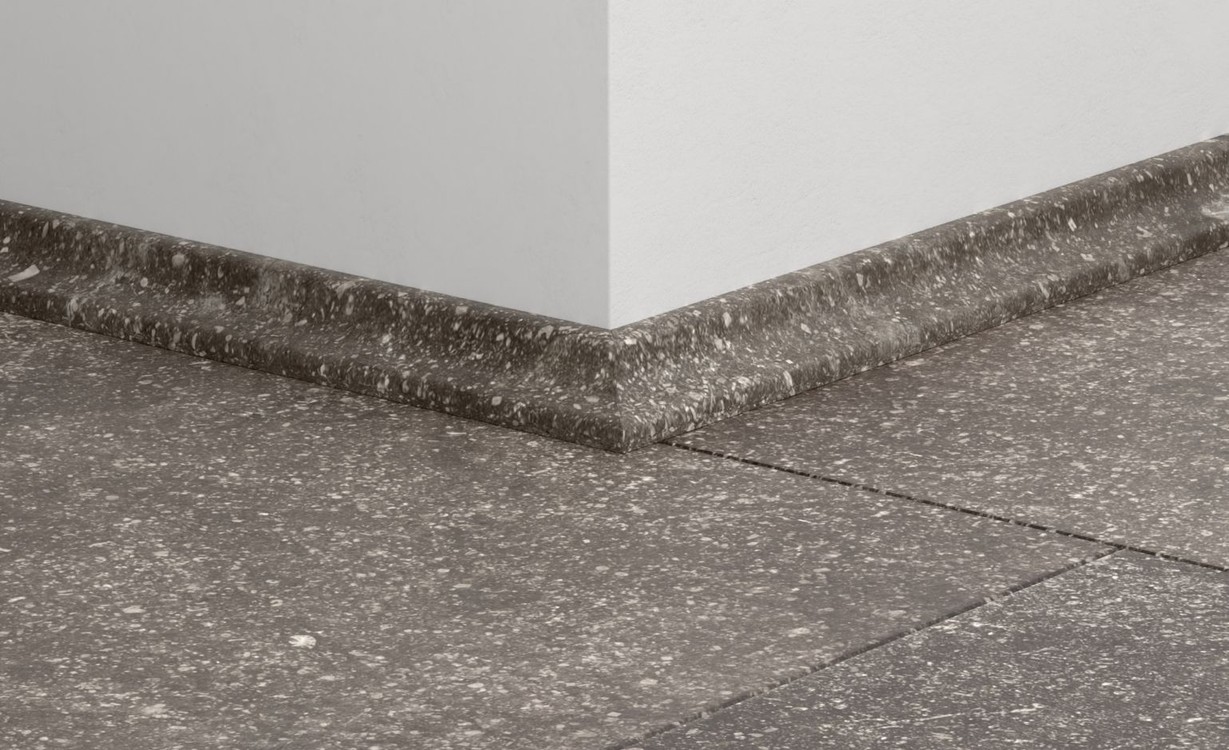 Quart de rond  Quick Step, Mdf, décor Carrelage gris foncé, h.1.70 x L. 240.00 cm